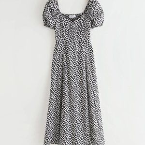 & Other Stories - Flowy Puff Sleeve Midi Dress